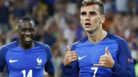 2016欧洲杯半决赛法国2-0德国，格列兹曼双响弑旧主