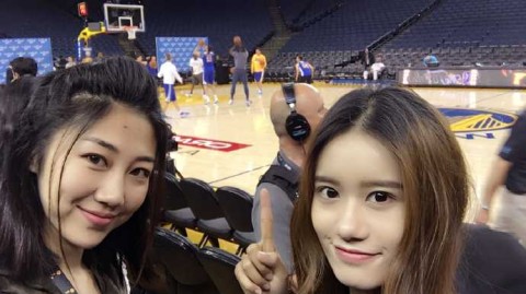 总决赛前奏：王仕鹏妻子李跑的甲骨文球场偶遇记