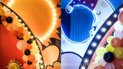 孙悦与陈露为爱子举办篮球主题周岁宴 一家四口温馨有爱