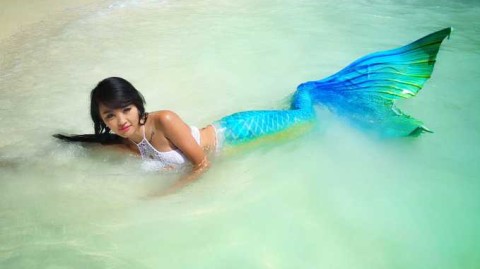 上海大鲨鱼篮球宝贝化身美人鱼 演绎水中妖娆舞姿引爆全场