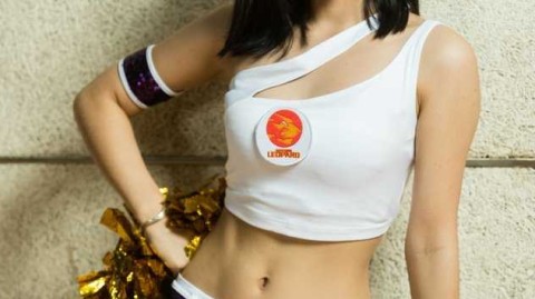 深圳烈豹最美啦啦队宝贝宋粤：赛场上的甜美旋风