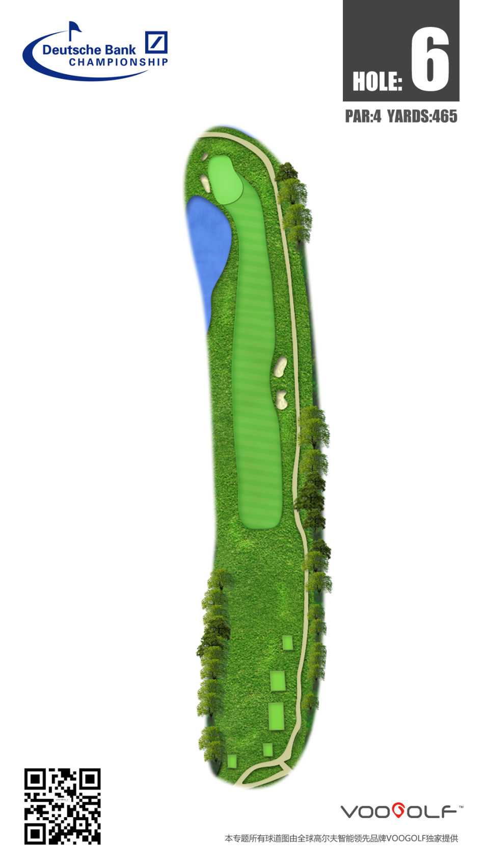 蜿蜒球道如绿色丝带穿过树林，引导球员探索未知的下一杆挑战