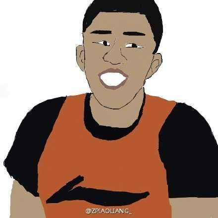 网友们为郭艾伦设计了一款极其前卫的‘莫西干’长发造型，发丝飘逸，配合他专注的神情，颇有几分摇滚歌手的风范，彻底颠覆了他平时的运动员形象。