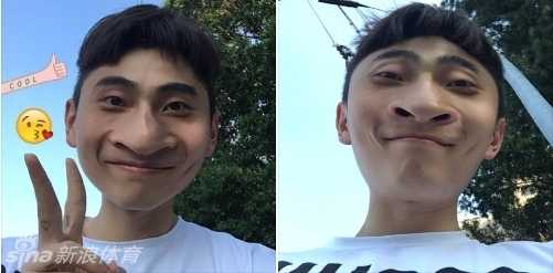 罗汉琛身穿便服做出夸张鬼脸，嘴巴张成O型，眼神戏谑，仿佛在重现那句经典口头禅‘我的天呐！’，逗趣气质尽显无遗