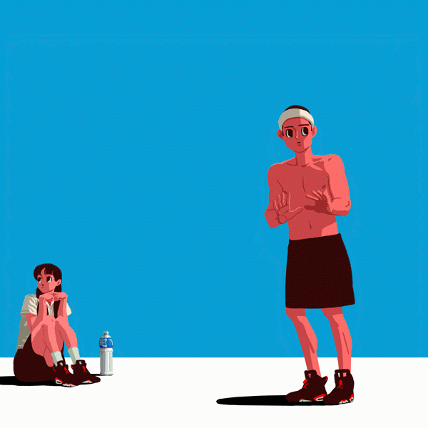 青春不散场,热血篮球梦——致那些年我们一起追风的少年 GIF动图中,一名球员在快攻中完成了一次漂亮的单手劈扣,他悬挂在篮筐上的身影与场边沸腾的观众,定格了篮球场上最激动人心的瞬间