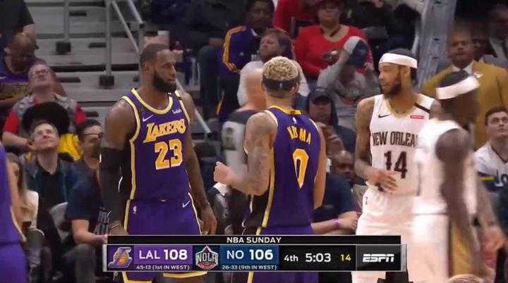 残阵湖人末节崩盘，詹皇恶意犯规葬送反扑希望